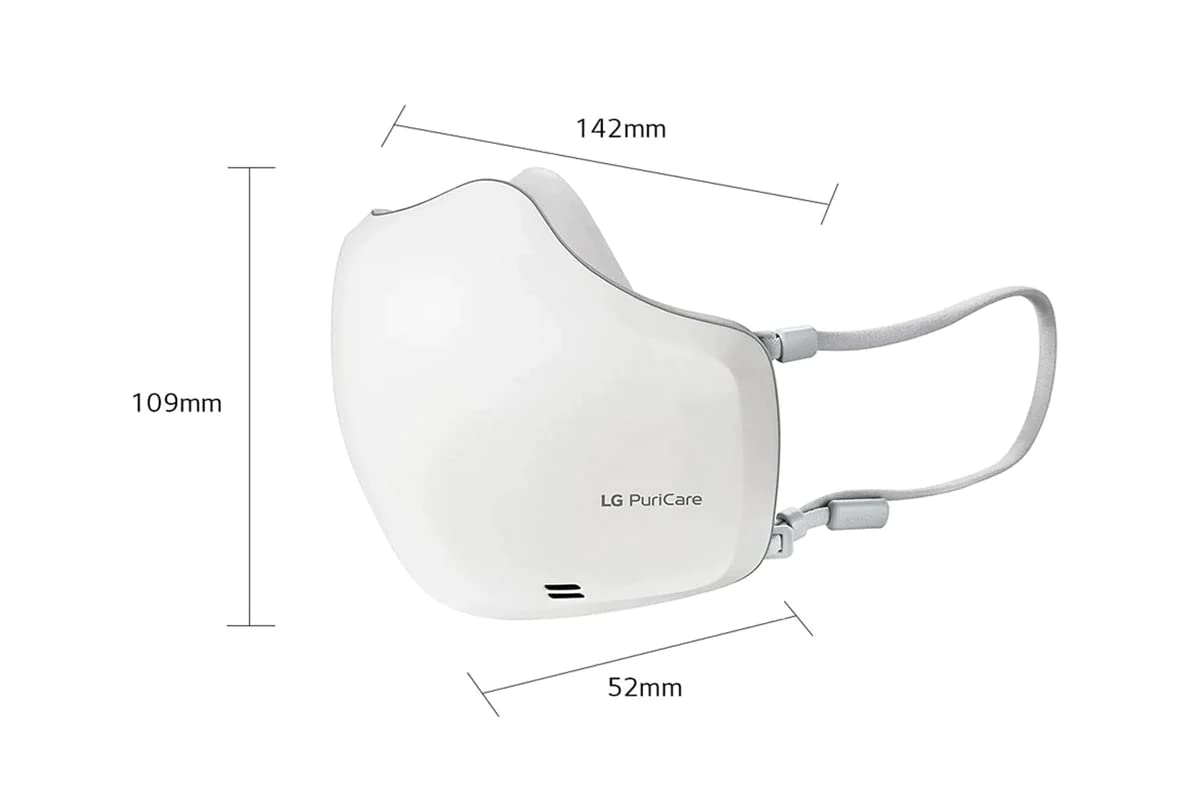 LG Puricare Wearable Air Purifier AP551AWFA/AP551ABFA | HEPA Filter | Dual Fan Breathing Assist | VoiceON | 8 Hrs Battery | Creamy White | Suraj Electronics