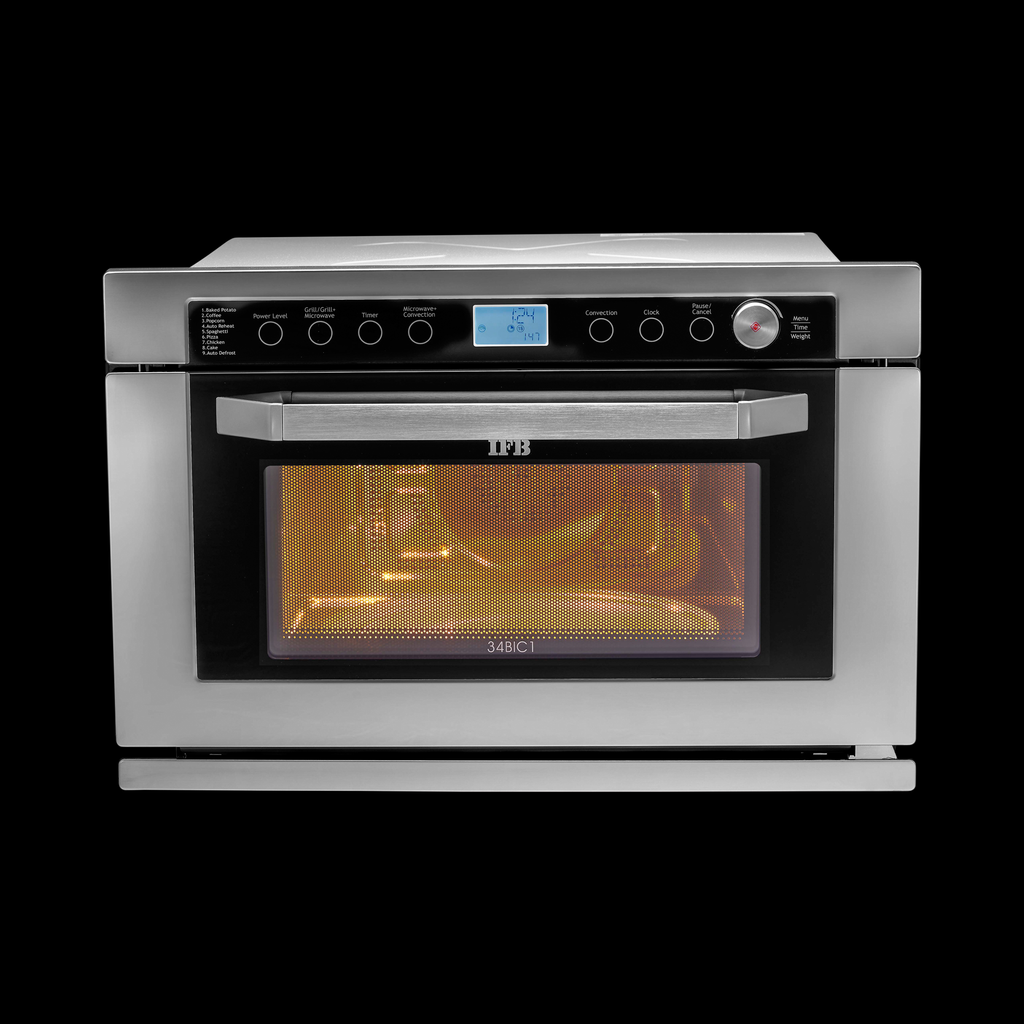 IFB 34BIC1 34 L Built-In Convection Microwave Oven with Auto Cook, Combi-Tec, Grill & Child Lock (Metallic Silver)