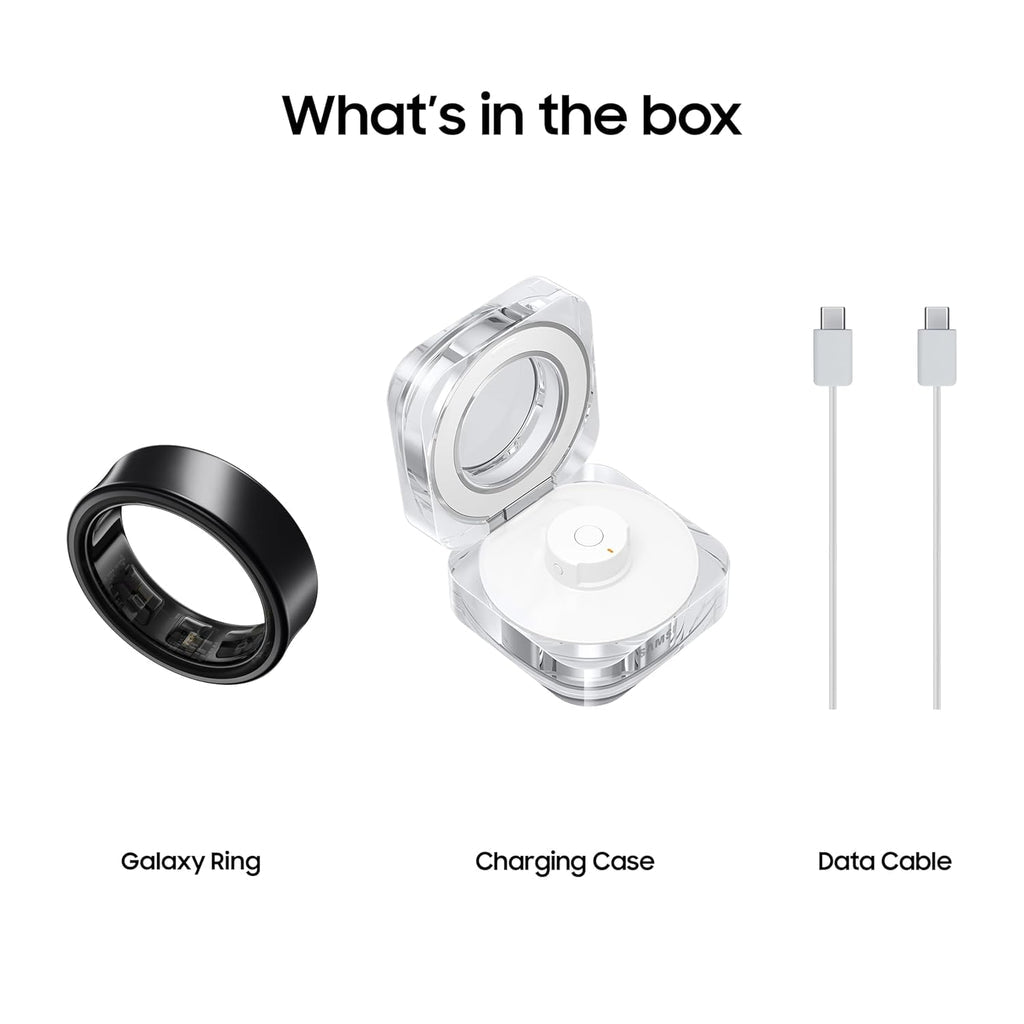 Samsung Galaxy Ring, with Smart AI, Size First W/Sizing Kit, No App Subscription, Fitness Monitor, Sleep Tracker, Up to 7-Day Battery, Size 12, Titanium Black