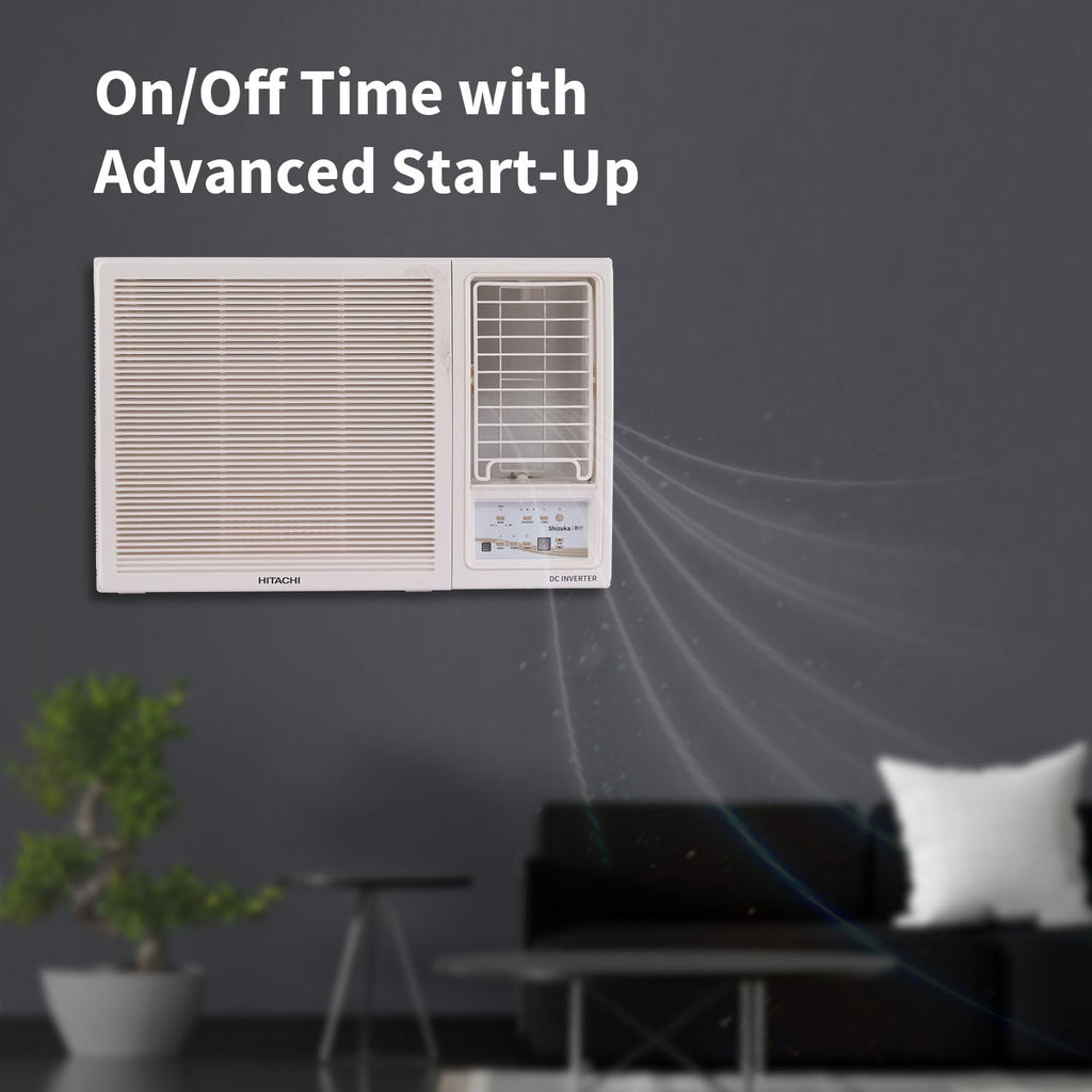 Hitachi RAW518HHEO 1.5 Ton 5 Star Inverter Window AC (100% Copper, R32 Refrigerant, Auto Restart, White)
