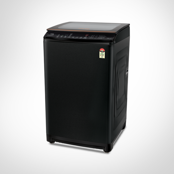Voltas Beko WTL75VPSGH 7.5 Kg 5 Star Inverter Fully Automatic Top Load Washing Machine | Fountain Wash | Monsoon Dry | Black