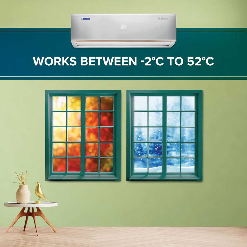 Blue Star IC324DNUHC 2 Ton 3 Star Hot and Cold Inverter Split AC (Copper,4 Way Swing, White)