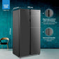 Voltas Beko RSB585/FPV300RXID 563 L Inverter Frost Free Side-by-Side Refrigerator (Inox, 2024 Model) with ProSmart Compressor, Active Fresh Blue Light & Multi Airflow – Made in India