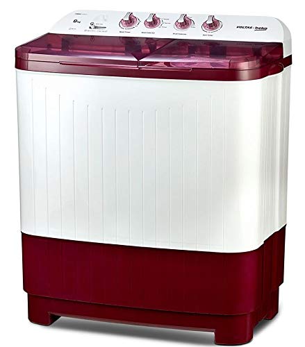 Voltas Beko WTT80DBRT, Burgundy 8 kg Semi-Automatic Top Loading Washing Machine