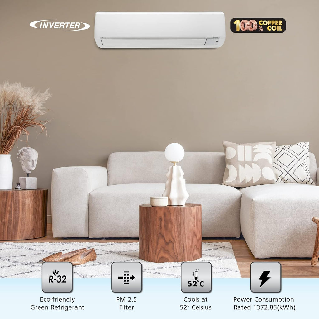 Daikin FTKL71UV16M 2.0 Ton 3 Star Inverter Split AC – High-Efficiency Cooling, PM2.5 Filter, Copper Condenser