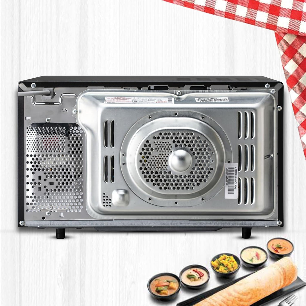 LG MJ2887BFUM 28 L Charcoal Convection Microwave Oven ( Black, with 360° Motorised Rotisserie & Charcoal Lighting Heater with 10 years warranty)