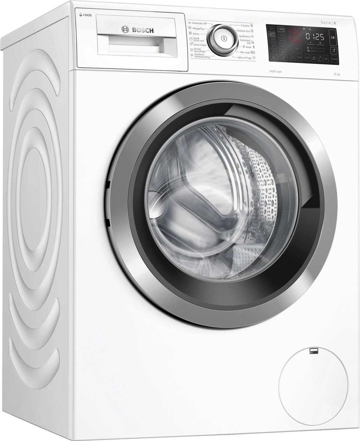 Bosch Series 6 washing machine, front loader 8 kg 1400 rpm — WAT286H8IN — product view