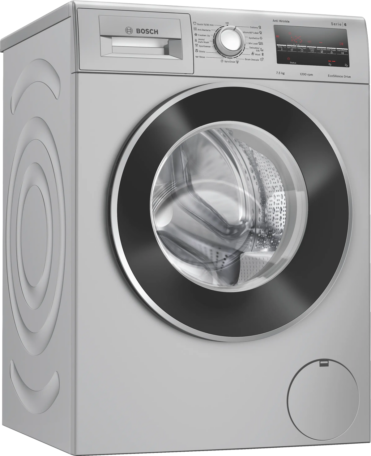 Bosch Series 6 washing machine, front loader 7.5 kg 1200 rpm — WAJ2446DIN — product view