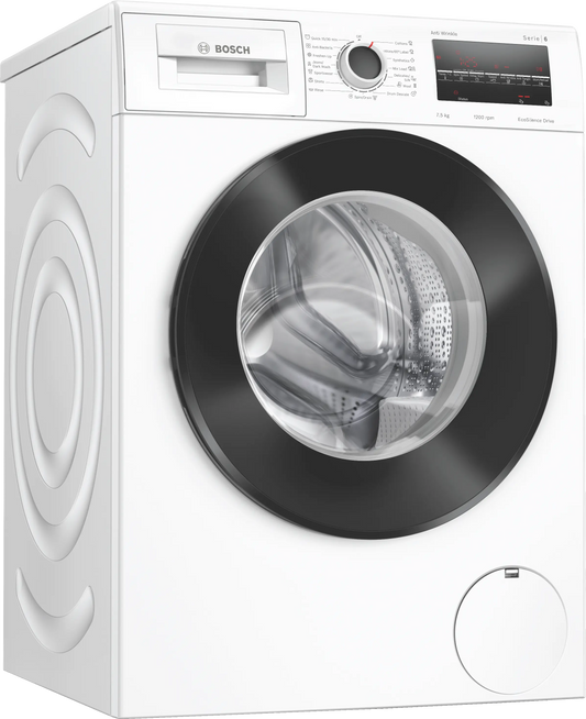 Bosch Series 6 washing machine, front loader 7.5 kg 1200 rpm — WAJ2446HIN — product view