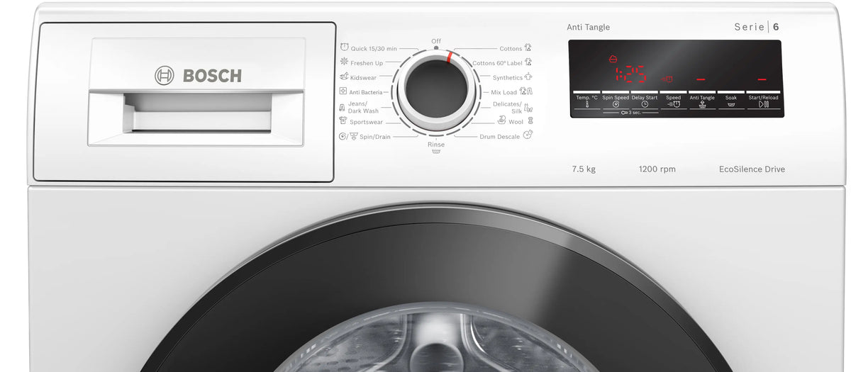 Bosch Series 6 washing machine, front loader 7.5 kg 1200 rpm — WAJ2426EIN — alternate view