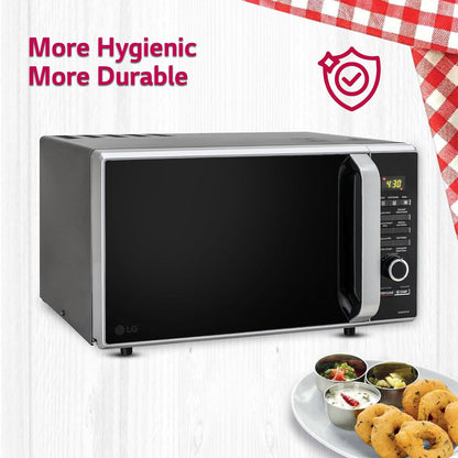 LG MJ2887BFUM 28 L Charcoal Convection Microwave Oven ( Black, with 360° Motorised Rotisserie & Charcoal Lighting Heater with 10 years warranty)
