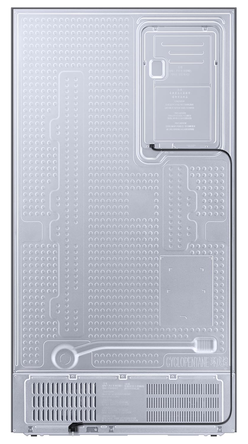 Samsung RS78CG8543S9HL 633L 3 Star AI Inverter Side-by-Side Refrigerator | Convertible 5-in-1 | Twin Cooling | Wi-Fi & Ice Water Dispenser | Refined Inox