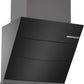 Bosch DWKF68G60I 60cm Wall Mounted Chimney with 950 CMH Suction, Filterless Auto-Clean Technology & Touch Control Panel (Black Glass Finish)