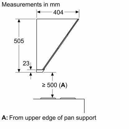 Bosch DWKF68G60I 60cm Wall Mounted Chimney with 950 CMH Suction, Filterless Auto-Clean Technology & Touch Control Panel (Black Glass Finish)