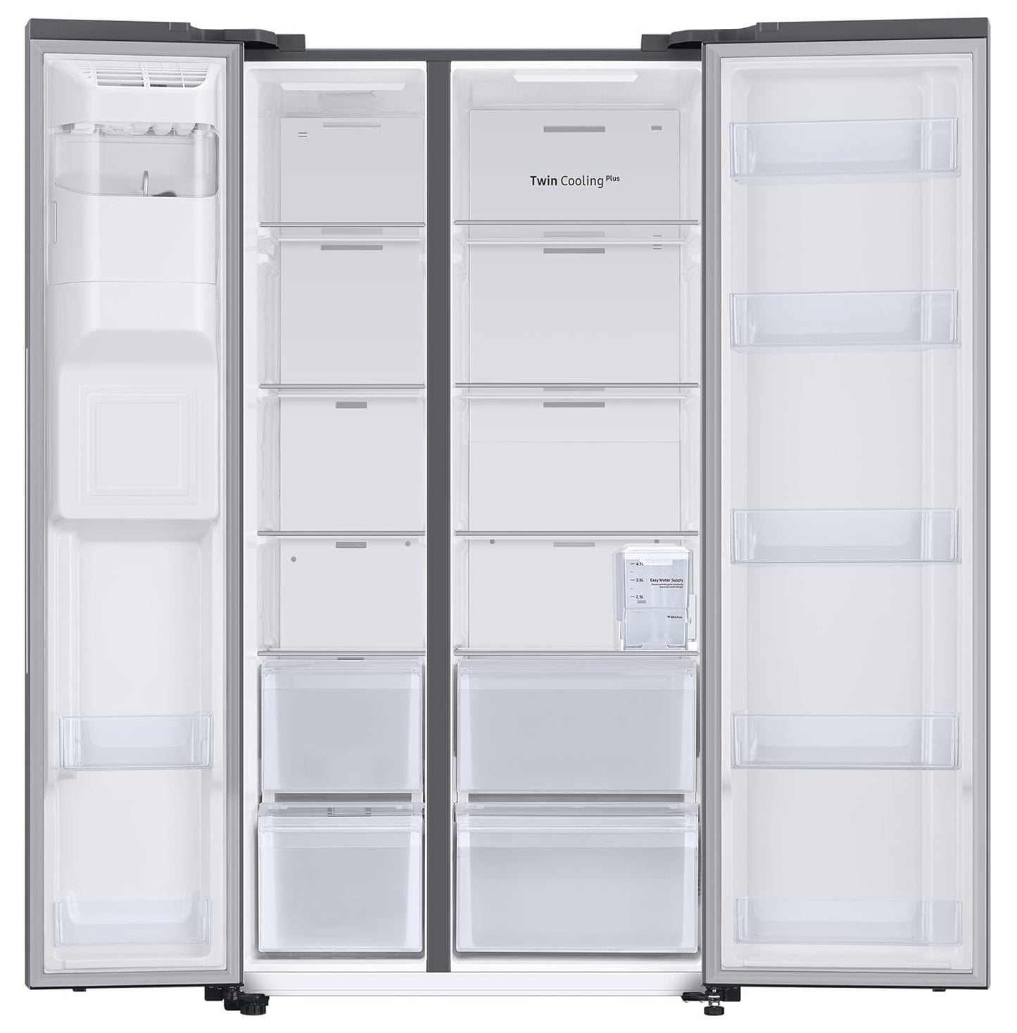Samsung RS78CG8543S9HL 633L 3 Star AI Inverter Side-by-Side Refrigerator | Convertible 5-in-1 | Twin Cooling | Wi-Fi & Ice Water Dispenser | Refined Inox