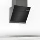 Bosch DWKF68G60I 60cm Wall Mounted Chimney with 950 CMH Suction, Filterless Auto-Clean Technology & Touch Control Panel (Black Glass Finish)