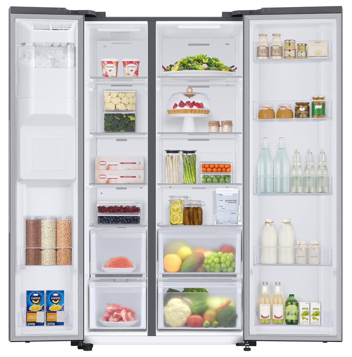 Samsung RS78CG8543S9HL 633L 3 Star AI Inverter Side-by-Side Refrigerator | Convertible 5-in-1 | Twin Cooling | Wi-Fi & Ice Water Dispenser | Refined Inox