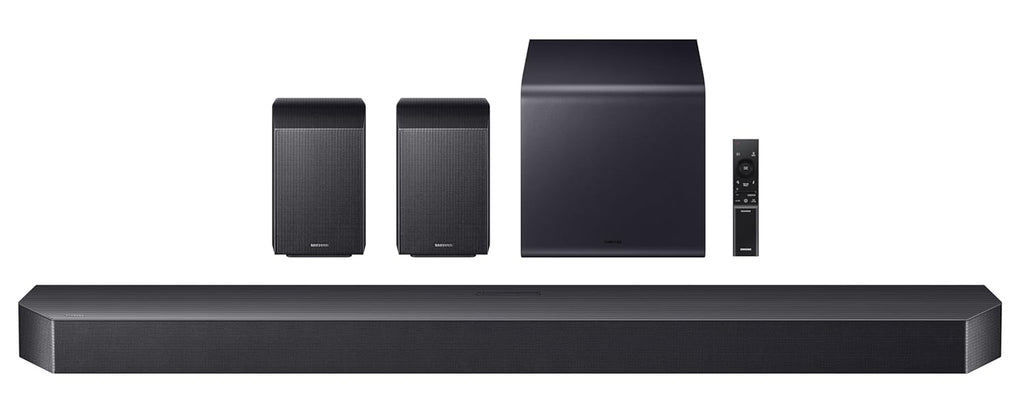 Samsung HW-Q990F/XL 756W 11.1.4ch Soundbar with Wireless Dolby Atmos, Alexa, Q-Symphony, SpaceFit Sound Pro – Titan Black