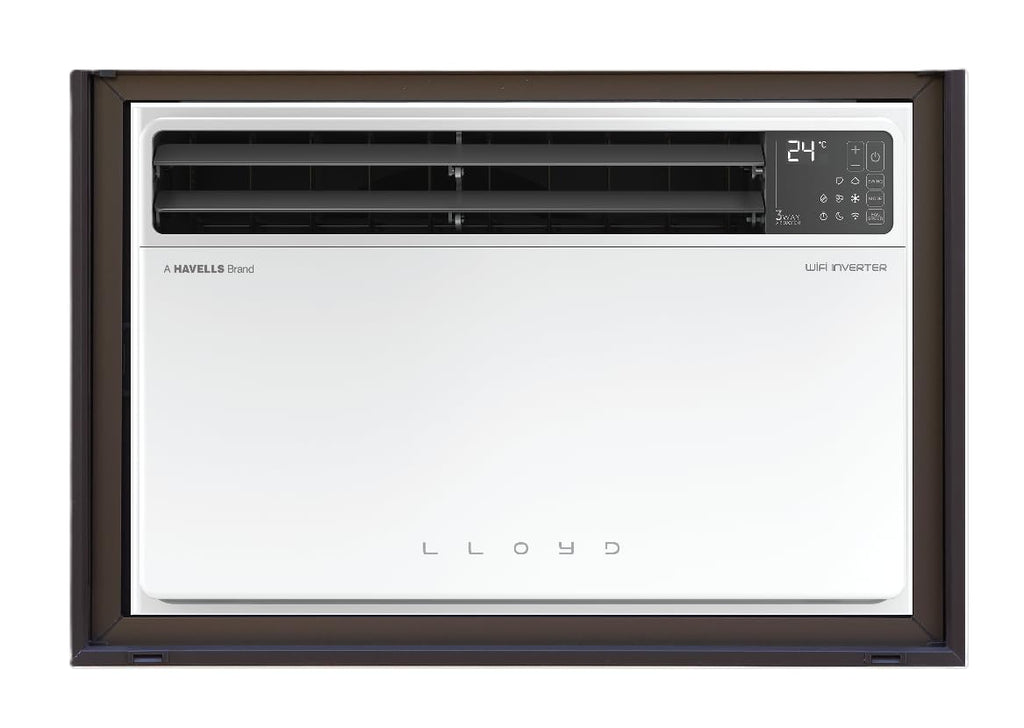 Lloyd GLW18V5FWTBR 1.5 Ton 5 Star Inverter Window AC (Copper, Convertible 6-in-1 cooling, 4 Way Air Swing, Clean Air Filter, White)