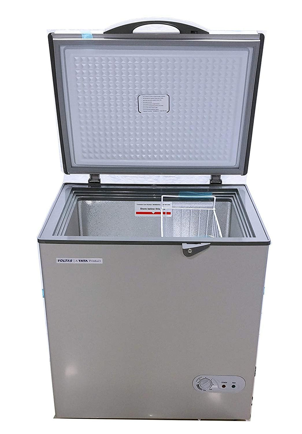 Voltas 150 SD HT Grey Single Door Deep Freezer, CF HT 150 SD A Convertible Grey