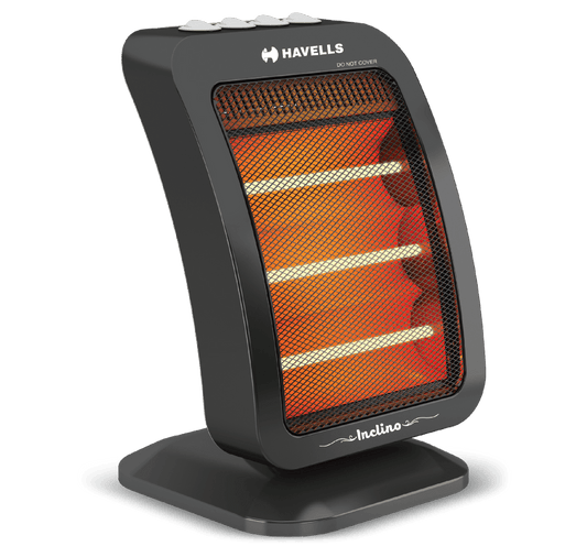 Havells Inclino Halogen Heater 1200W (GHRGHAIK120) | 3 Heat Settings | Tip-Over Safety | Oscillation Function | Rust-Free Reflector | 2-Year Warranty