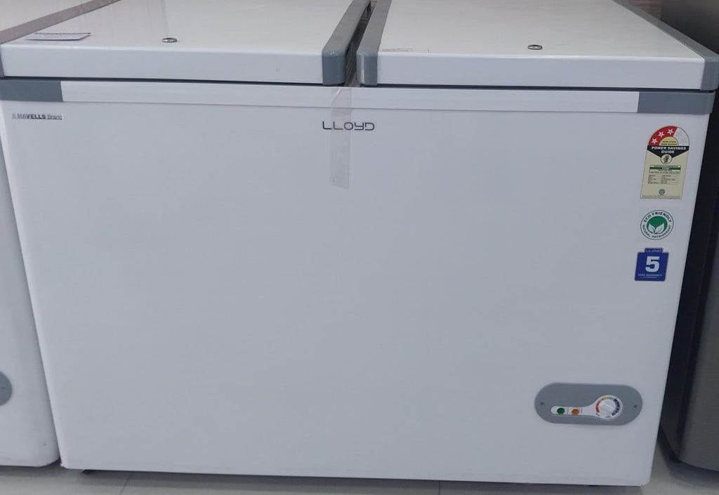 Havells Lloyd GLHT333CDV 300 Litre 3 Star Hard Top Double Door Convertible Deep Freezer, ( White)