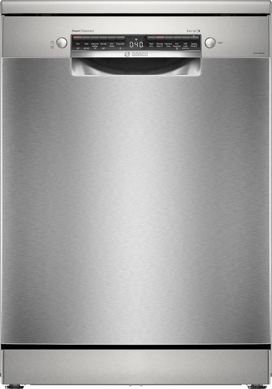 Bosch SMS6HMI00I 15 Place Settings Series 6 Wi-Fi Enabled Dishwasher (60 cm, Silver, EcoSilence Drive, Anti-Fingerprint Finish)