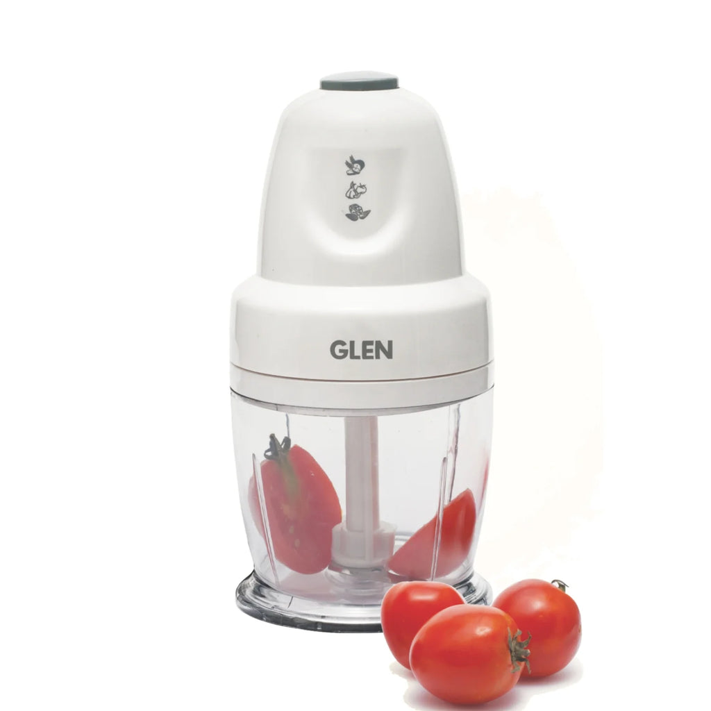 Glen SA4043 Electric Chopper | 250W Mini Food Processor | 400ml Bowl | Stainless Steel Blades &amp; Whisker Disc | Suraj Electronics Delhi NCR