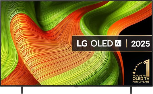 LG OLED65B56LA 65 Inch 4K OLED Smart TV (2025 Model) | α8 AI Processor, Dolby Vision & Atmos, 120Hz Refresh Rate, webOS 24, VRR, G-Sync, HDMI 2.1 |