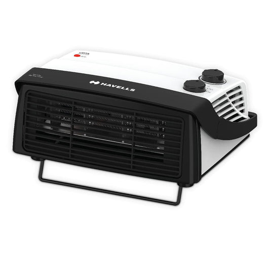 Havells Cista Room Heater 2000W (GHRFHAYW200) | Dual Heat Settings | Adjustable Thermostat | Cool Touch Body | Overheat Protection | Portable Design | White