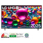 LG 65UA82506LA 65 inch 4K UHD AI Smart TV (2025 Model) with α7 AI Processor Gen8, Filmmaker Mode, Dolby Atmos, webOS 25, Voice ID, VRR & 5-Year Software Upgrade