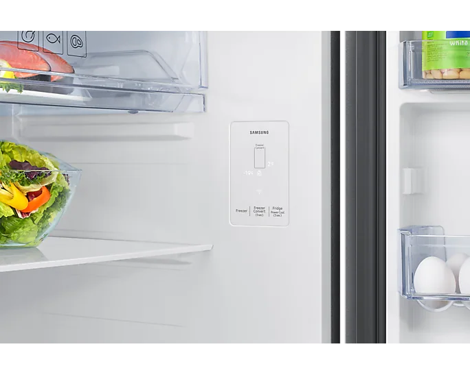 Samsung RT45DG6A2BSL 419L BESPOKE AI Double Door Refrigerator | Convertible 5-in-1 | Twin Cooling Plus | SmartThings Energy & HomeCare | Ez Clean Steel | 2 Star | Made in India