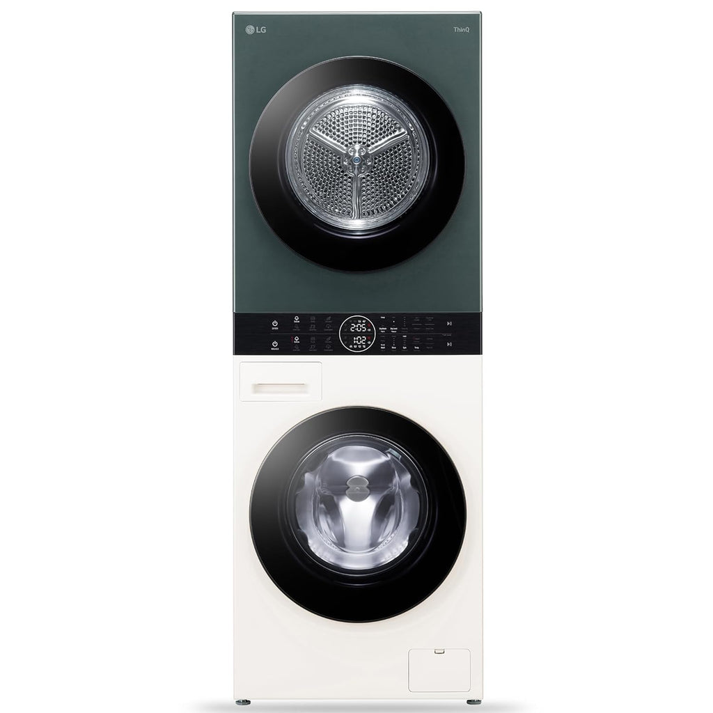 LG FWT1310BG WashTower 13 Kg/10 Kg Washer Dryer Combo | AI Direct Drive, Dual Inverter Heat Pump, Wi-Fi Enabled, Steam+, Central Control Panel | Natural Beige & Green