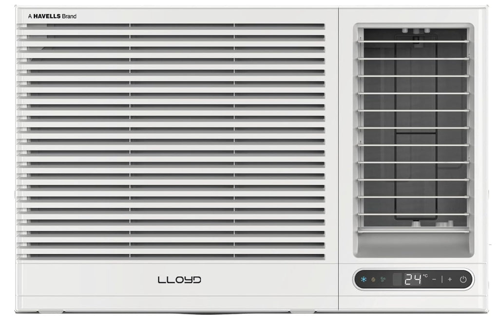 Lloyd GLW18C5XWSEA 1.5 Ton 5 Star Fixed Speed Window AC (Copper, White with Silver Deco Strip)