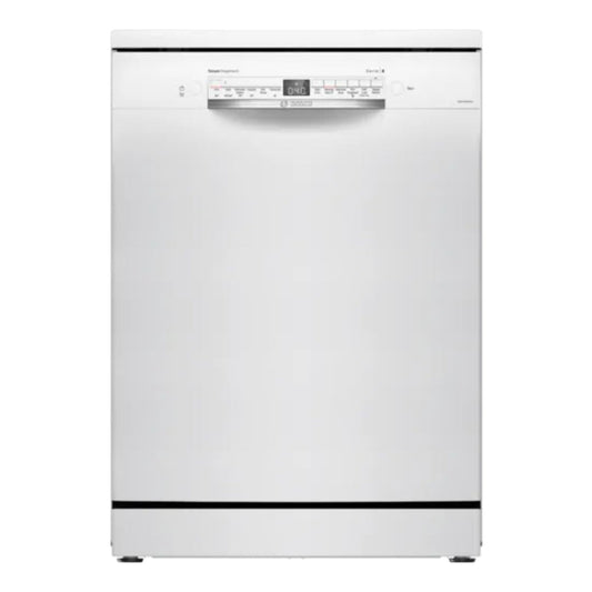 Bosch 14 Place Settings Dishwasher SMS6IKW01I, Free-Standing, 60 cm, White, Home Connect, EcoSilence Drive, Intensive Kadhai Wash, Inverter Motor)