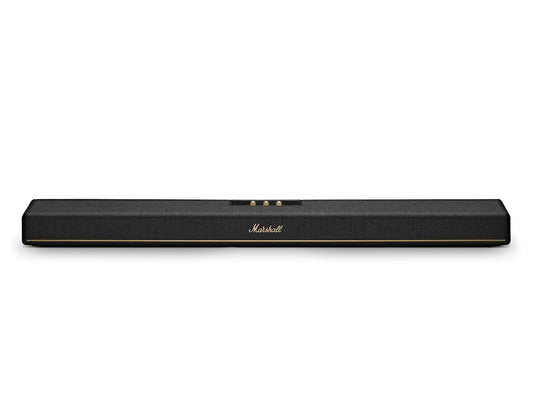 Marshall Heston120 soundbar with Dolby Atmos & DTS:X, Wired & Wireless Subwoofer Connectivity – Dual HDMI, RCA, Bluetooth, WiFi, Google Cast, Spotify, Airplay2
