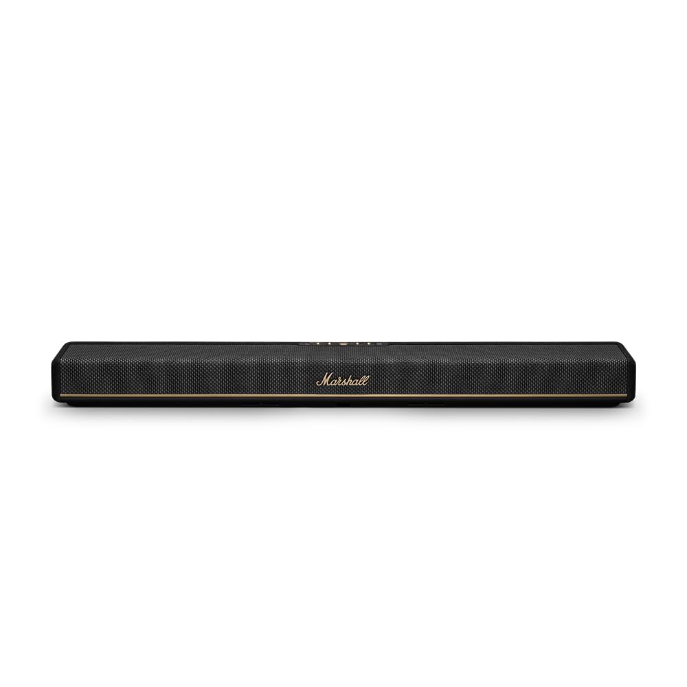 Marshall Heston 60 soundbar with Dolby Atmos & DTS:X, Wired & Wireless Subwoofer Connectivity – Dual HDMI, RCA, Bluetooth, WiFi, Google Cast, Spotify, Airplay2