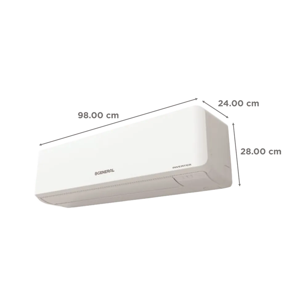 O’General ASGG24KJTA-B 2 Ton 4 Star Inverter Split AC (Hot & Cold, Copper Condenser, R32, Hyper Tropical Rotary Compressor, 10-Year Warranty) Delhi NCR only