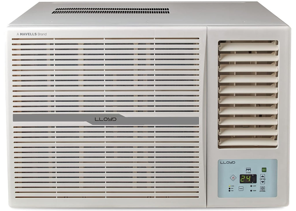 Lloyd GLW12C2YWSEW 1.0 Ton 2 Star Fixed Speed Window AC (Copper, White with Silver Deco Strip, )