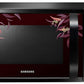 Samsung MC28H5025VR/TL 28 L Convection Microwave Oven with SlimFry ( Black Delight Red Pattern)