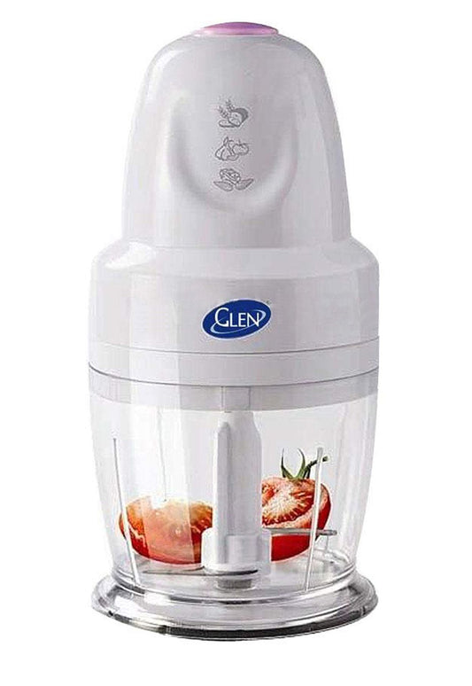 Glen SA4043 Electric Chopper | 250W Mini Food Processor | 400ml Bowl | Stainless Steel Blades &amp; Whisker Disc | Suraj Electronics Delhi NCR