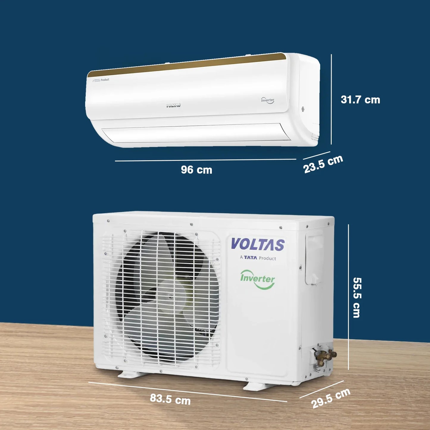 Voltas 183V Vertis Smart Elite Gold 1.5 Ton 3 Star Inverter Split AC | Wi-Fi Smart Control | 100% Copper | R-32 | Suraj Electronics Delhi NCR