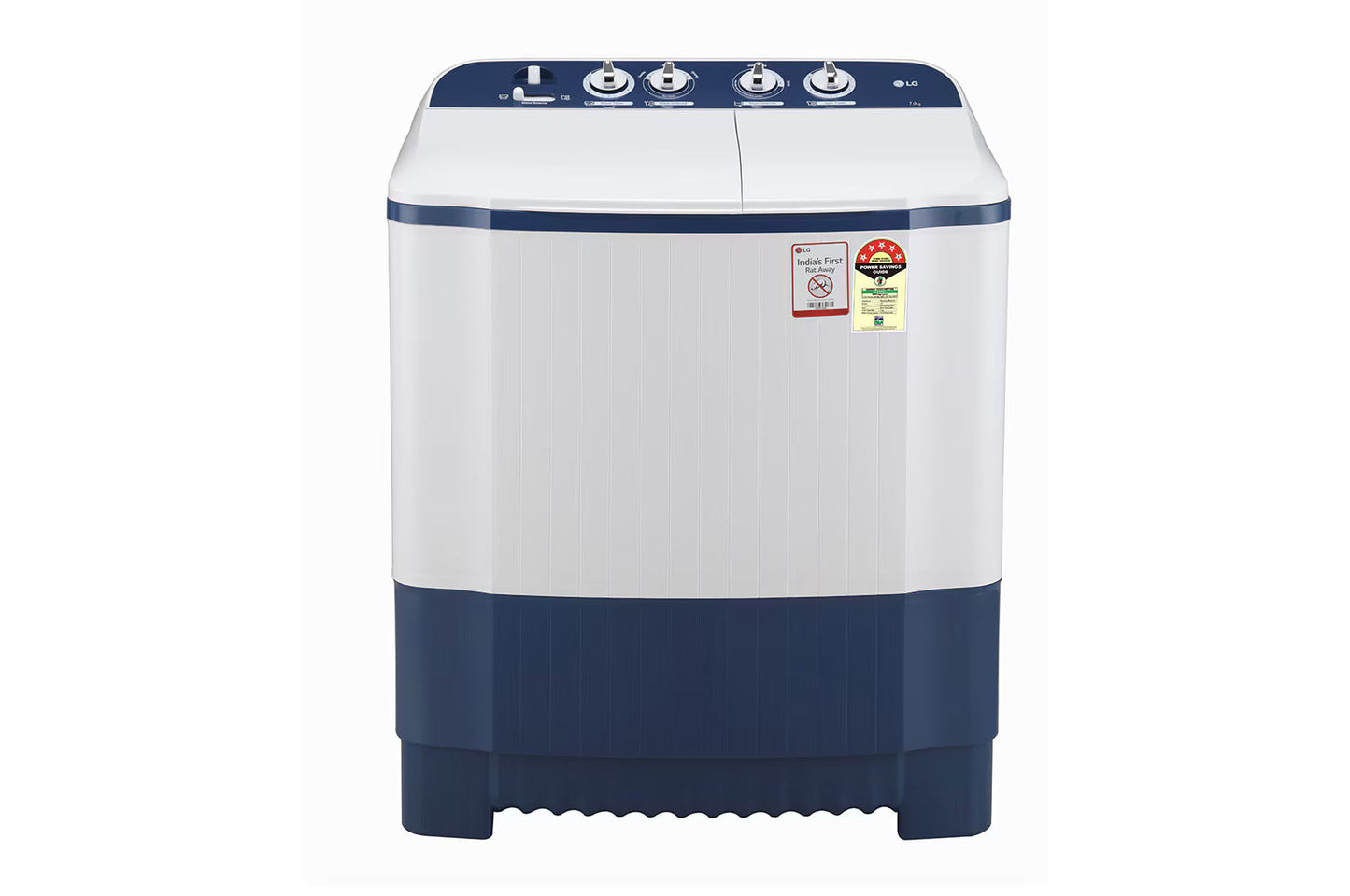 LG P7510RBAZ 7.5 Kg 5 Star Semi-Automatic Top Load Washing Machine – Dark Blue | Roller Jet Pulsator | Collar Scrubber | Rat Away Technology