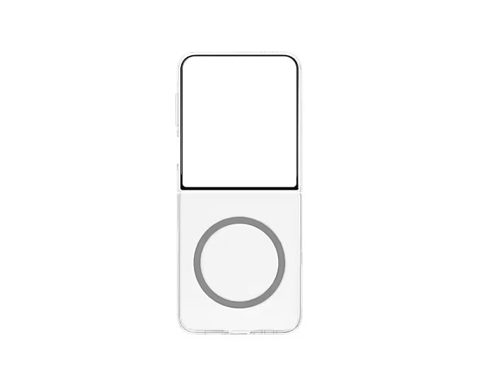 Samsung Galaxy Z Flip7 Clear Magnet Case | Transparent | Wireless Charging | Suraj Electronics Delhi NCR