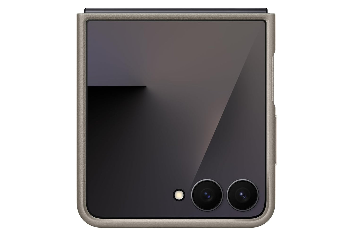 Samsung Galaxy Flip7 Kindsuit Case (Gray) | Vegan Leather | Original Samsung Accessory | Suraj Electronics Delhi NCR