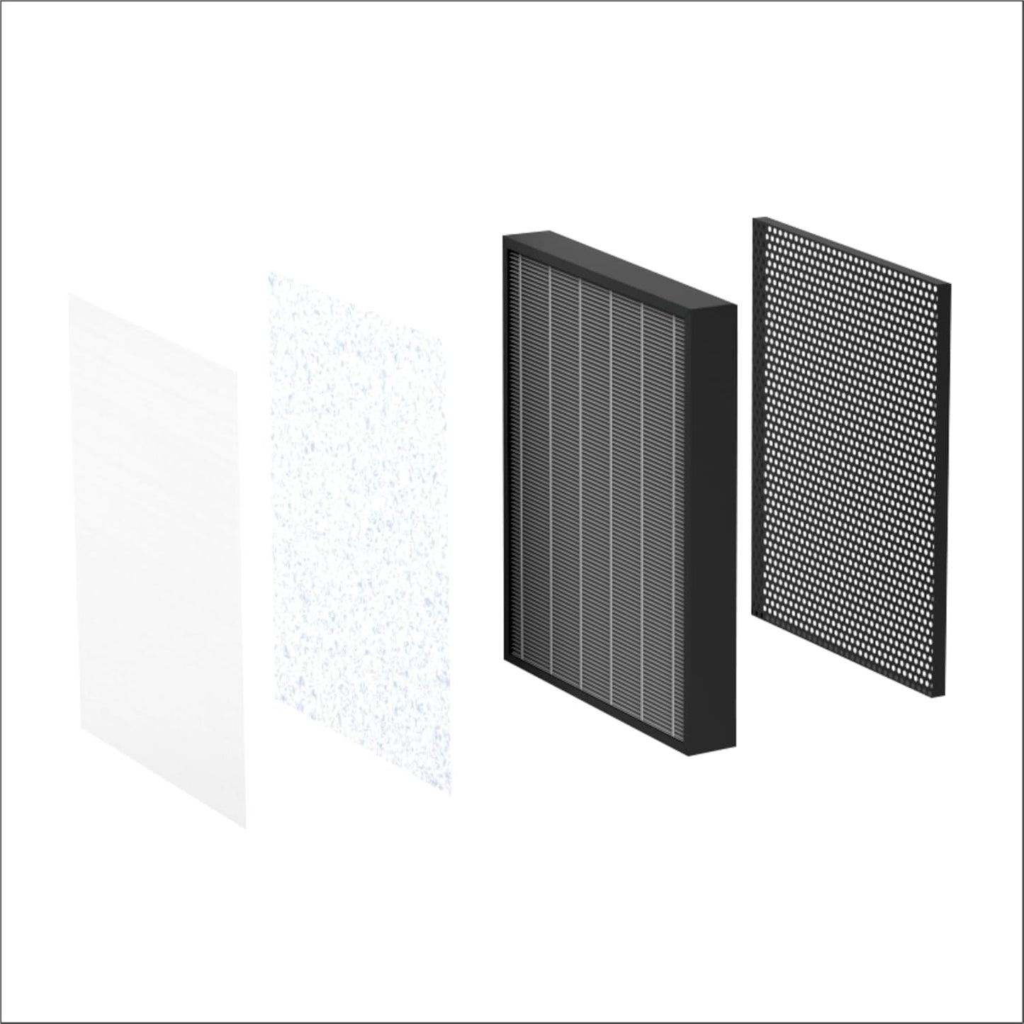 Honeywell Filter HC000108 Air Touch V5 4-in-1 Compound with Pre Filter, Nano-Silver Anti-Bacterial,H13 HEPA and Activated Carbon, Removes 99.99% Allergens,Pollutants,PM2.5,VOCs,Smoke,Odour