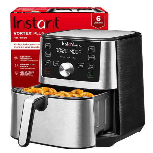 Instant Pot Vortex 6 Litre Air Fryer | 6-in-1 EvenCrisp Technology, Touch Control, 95% Less Oil Cooking | Suraj Electronics Delhi NCR