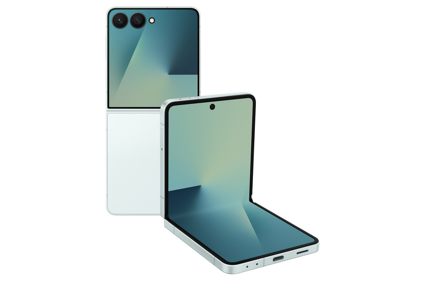 Samsung Galaxy Z Flip7 5G Smartphone with Galaxy AI (Mint, 12GB RAM, 512GB Storage), Ultra Sleek Design with 50MP High-Resolution Camera, Exynos 2500, Google Gemini