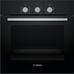 Bosch HBF031BA0I Serie 2 66L Built-In Oven (Black, EcoClean, Fast Preheat, 5 Cooking Modes)