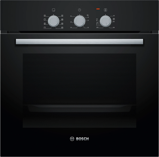 Bosch HBF031BA0I Serie 2 66L Built-In Oven (Black, EcoClean, Fast Preheat, 5 Cooking Modes)
